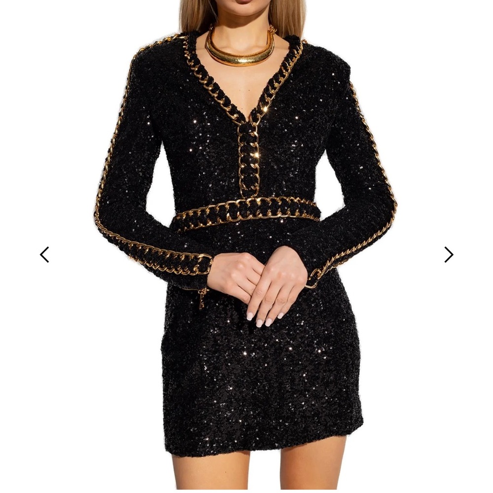Balmain sequin mini dress. Fr size 40 NWT